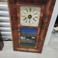 Antique Welch 8 Day Brass Clock