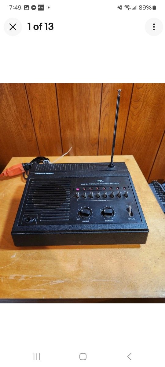 Vintage Realistic Patrolman Pro-54 UHF / VHF Hi-Lo Scanner