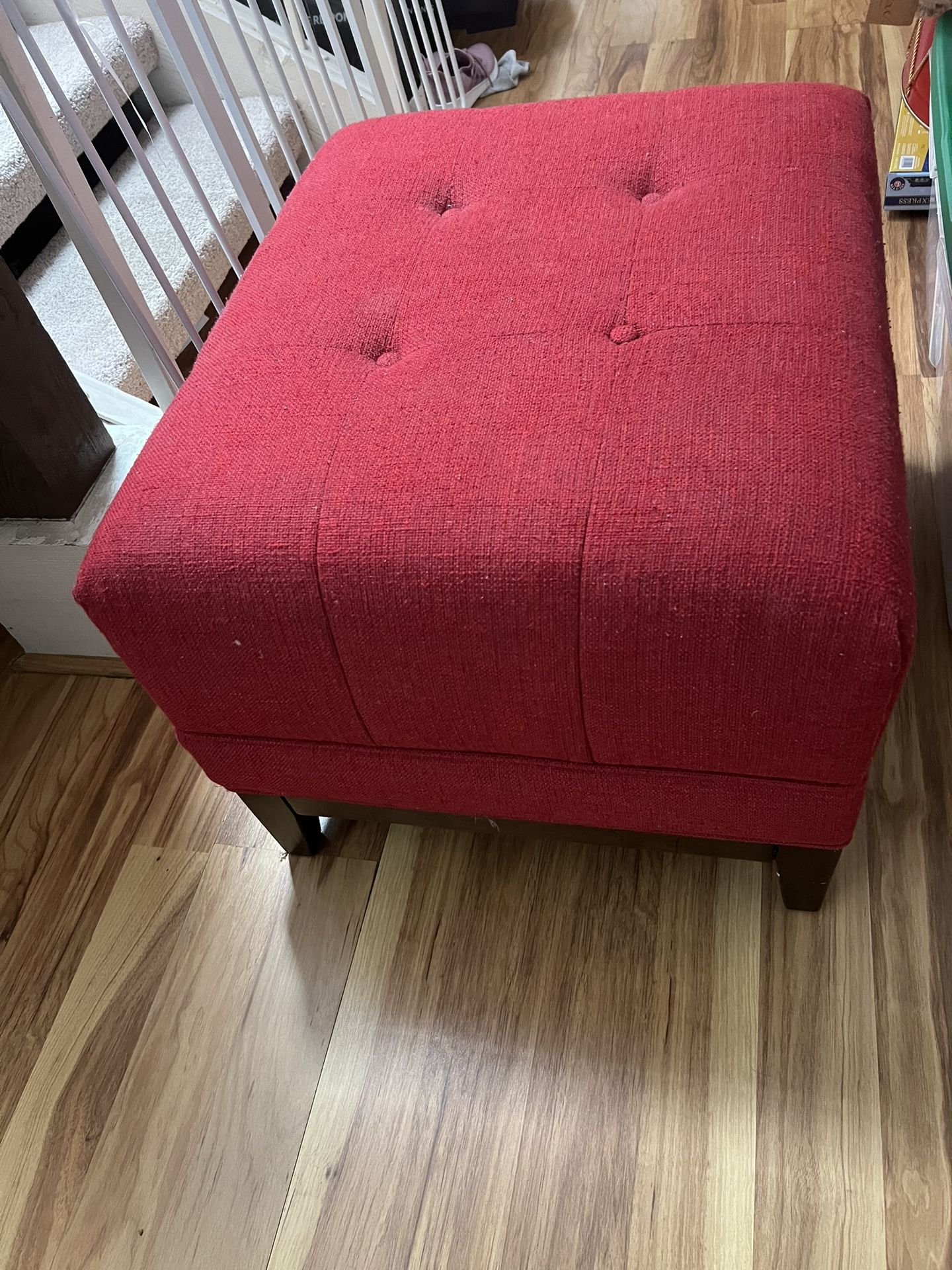 Cherry Red Ottoman