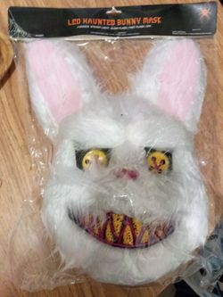 LED haunted bunny mask