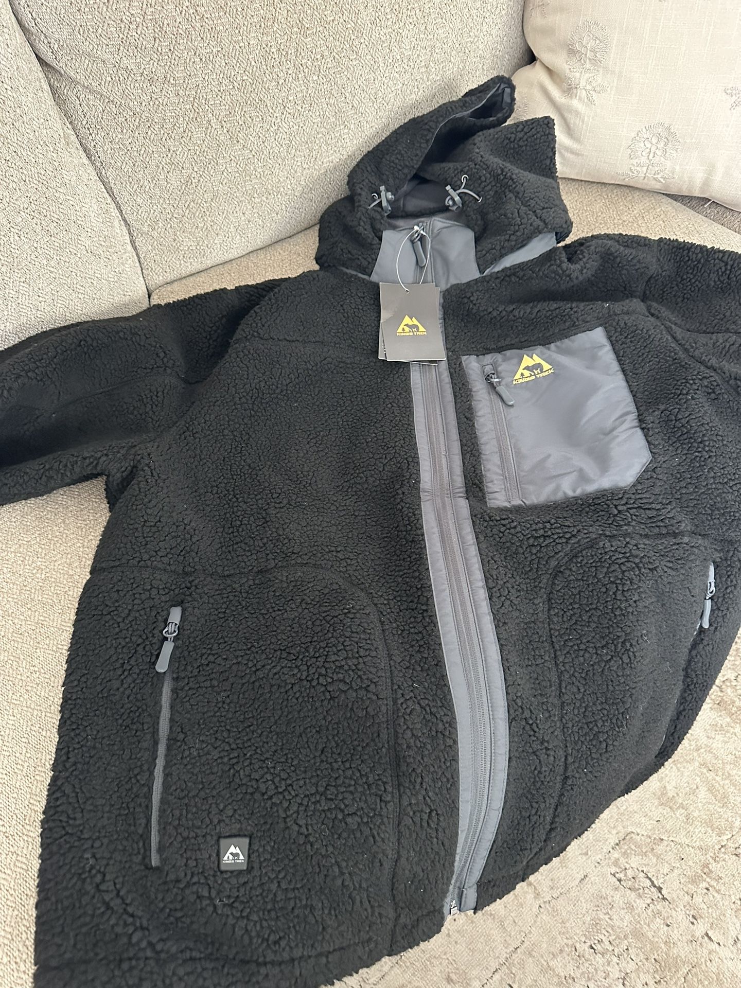 Kings Trek Heated Black Sherpa Jacket