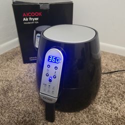 Air Fryer 4.5 Quart 1500 Watt Programmable LCD Digital Touchscreen AICook AF-10A Air Fryer Oven
