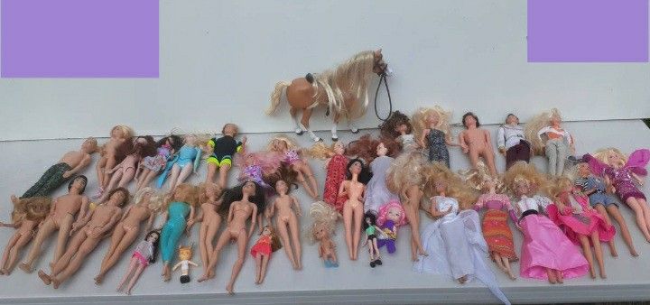Lots of dolls and My Little Ponies
