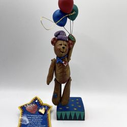 NEW! Jim Shore Max the Bear "Balloons"  by Enesco 1996 In Open Box