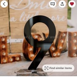 Black Acrylic Table Numbers 