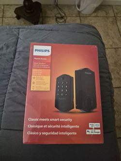 BRAND NEW SEALED - Philips 4100 Smart Deadbolt - Fingerprint + WiFi + App - Matte Black
