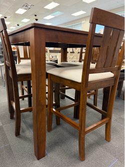 Tenerife 5pc Pub Set, Table and 4 Chairs
