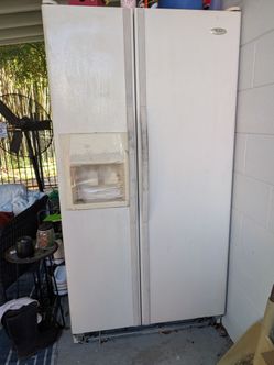 Whirlpool side by side refrigerator