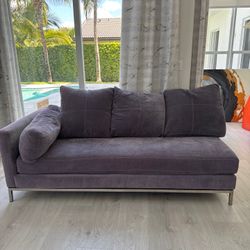 Z Gallerie Gray Velvet Couch – $100 (Must Go Today!)
