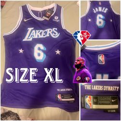 Los Angeles Lakers LeBron James Purple Jersey - City