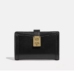 Authentic Coach Hutton Wallet Calf leather