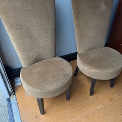 Two High Back  Chairs