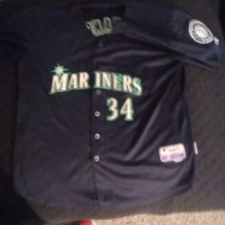 Men's Vintage Majestic Seattle Mariners Edgar Martinez Jersey