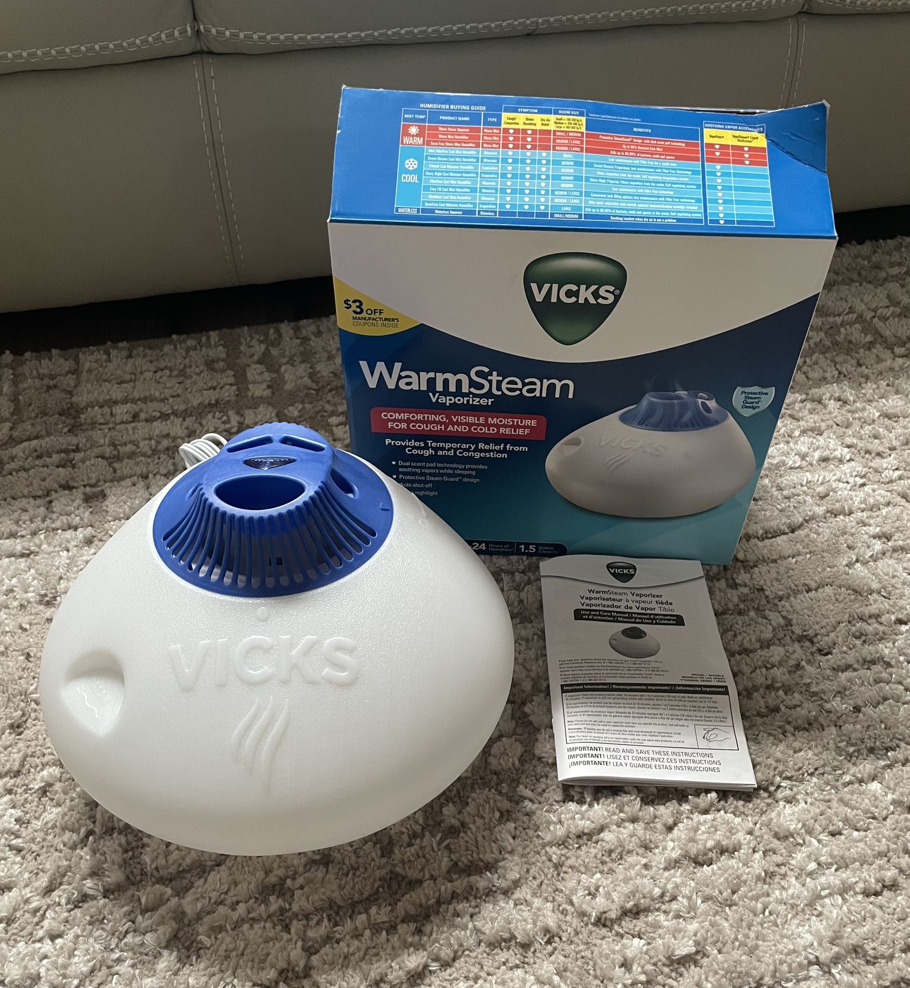 Vicks warm steam vaporizer (brand new)