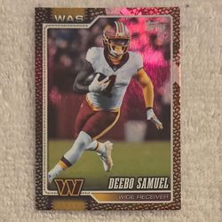 2026 TOPPS #199 DEEBO SAMUEL FOOTBALL LEATHER REFRACTOR WR WASH COMMANDERS