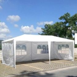 10x20 White Gazebo Wedding Party Tent Canopy  With  Windows &  Sidewalls