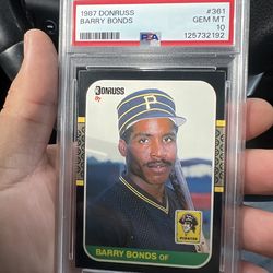 Barry bonds rookie PSA 10