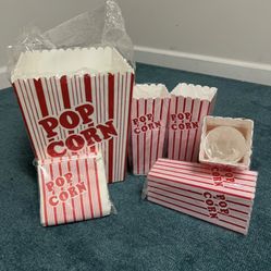 Popcorn Bowl and Movie Night Supplies