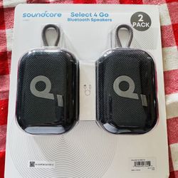 SOUNDCORE BY ANKER SELECT 4 GO BLUETOOTH SPEAKER 2-PACK, BLACK