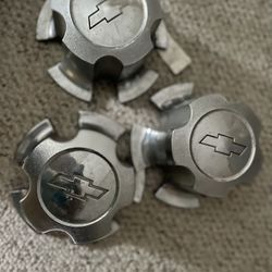 60’s Era 3 Chevy Center Caps 2 Metal 1 Plastic 