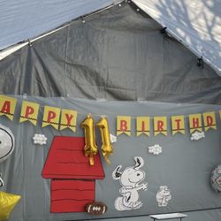 Snoopy leftover party supplies!