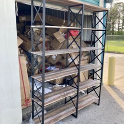 6 Shelf Wood Bookshelf