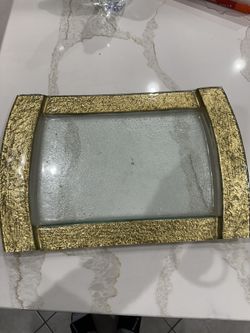 Gold serving tray