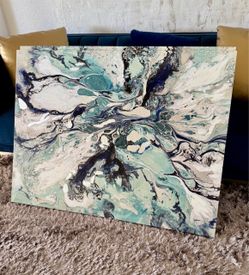 Abstract Fluid Art Canvas Painting