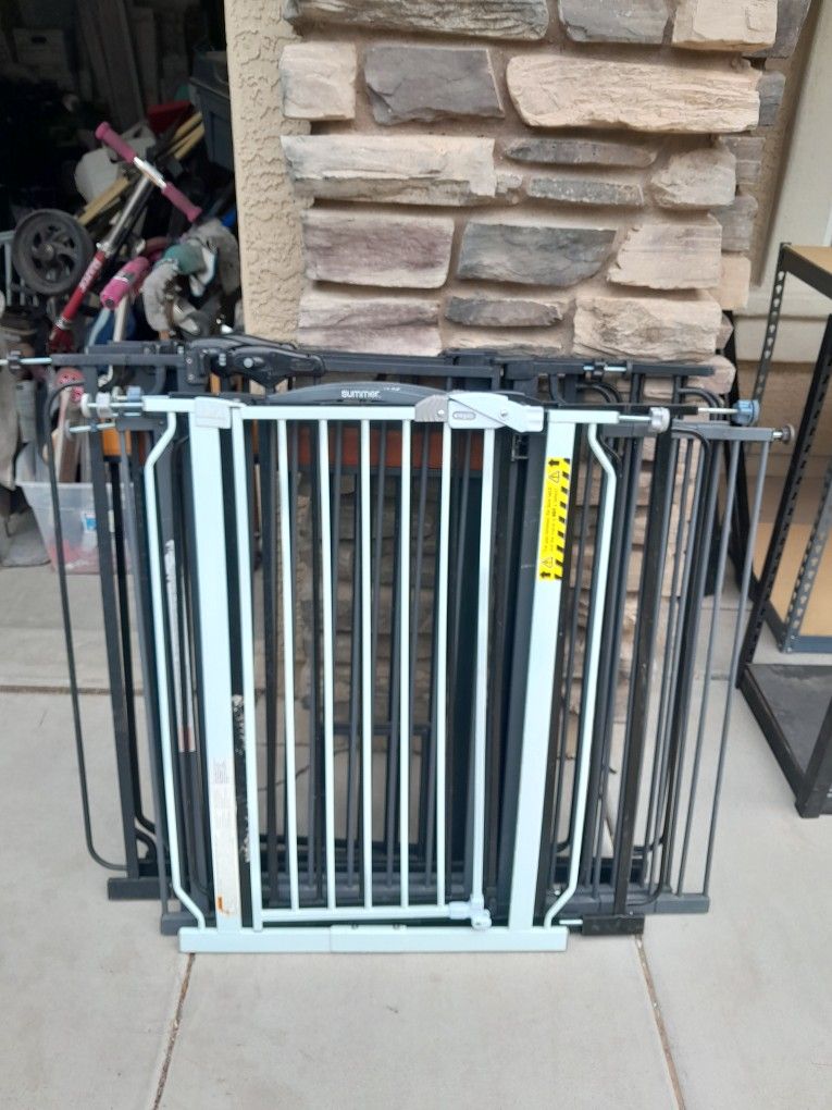 36" Tall Metal Security Gate Fences Child Pet Dog Baby Pressure Mount $20-$25 Each 3 Different Available See All Photos