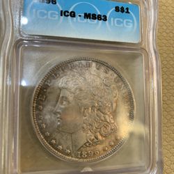 1896 P Morgan Silver Dollar Uncirculated 