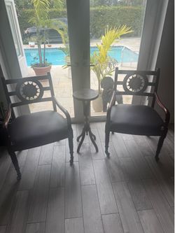 Side chairs and table set
