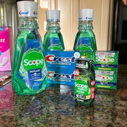 CREST Toothpaste, mouthwash