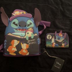 Stitch exclusive spooky stories Halloween glow backpack + wallet 