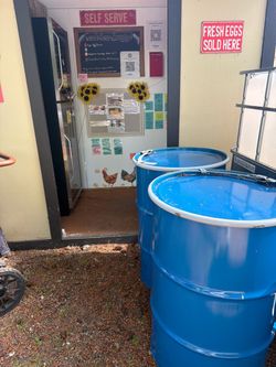 55 gallon Food Grade Metal Barrel With Sealing Clamp and Lid!