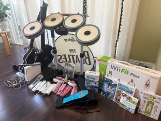 🎮 Nintendo Wii + Rock Band + Wii Fit + Games — Huge Bundle