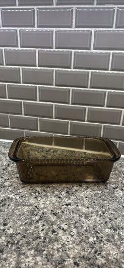 Vintage Amber Pyrex Loaf Pan