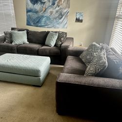 Modern Sofa, Chair, And Ottoman Set