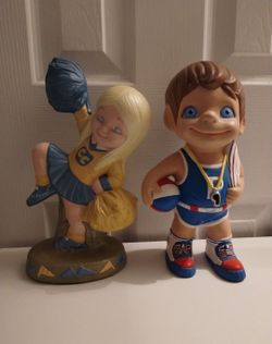 Tall vintage ceramic girl boy people figurine decor $10 each