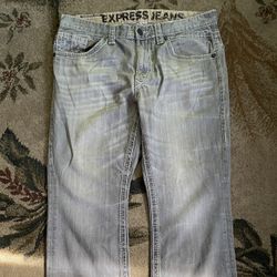 Express Jeans Grey Bootcut Jeans
