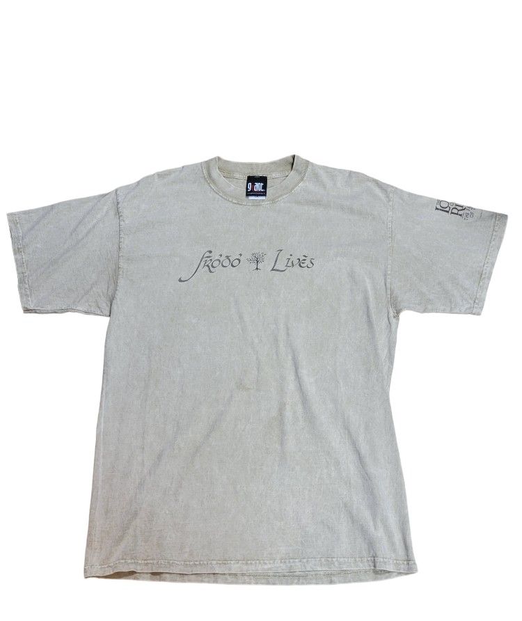 Vintage 2001 LORD OF THE RINGS Frodo Lives Movie Promo Shirt Mens L/XL
