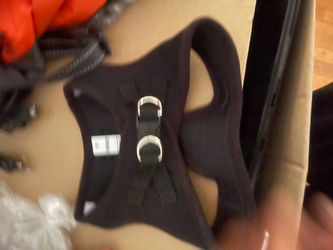 Small Black Dog Harness with Metal D-Rings
