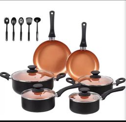 Ceramic Pots and Pans Set, 15PCS Nonstick Set Ceramic Cookware Set, Nonstick Pan Pots and Pans Set Non Stick Cookware set (With-Induction)