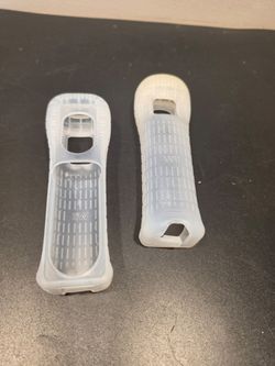 2 LOT Clear Official OEM Nintendo Wii Wii U Gel Skin Remote Wiimote Covers