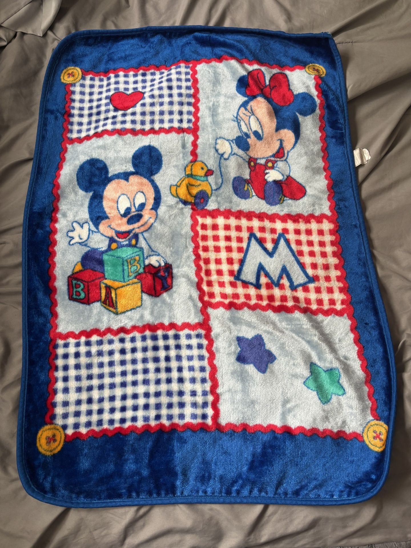 Vintage Baby Mickey & Minnie Baby Blanket