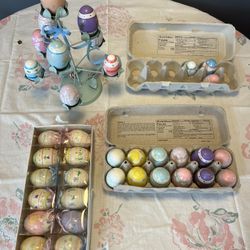 Decorative Easter egg lot