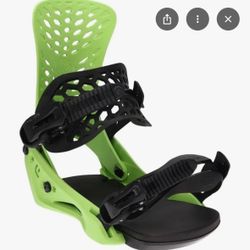 Flux PR Snowboard Bindings Womens Small - Green Black Used