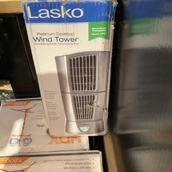 Lasko Desktop Wind Tower Fan in Platinum