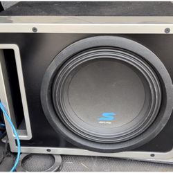Alpine S-SB10V Single 10" Halo S-Series Preloaded Subwoofer Enclosure with ProLink  Kenwood AMP 1000