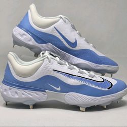 Brand New Nike Alpha Huarache Elite 4 Low Metal Carolina Blue White Baseball Cleats Men Size 13 Rare And Limited