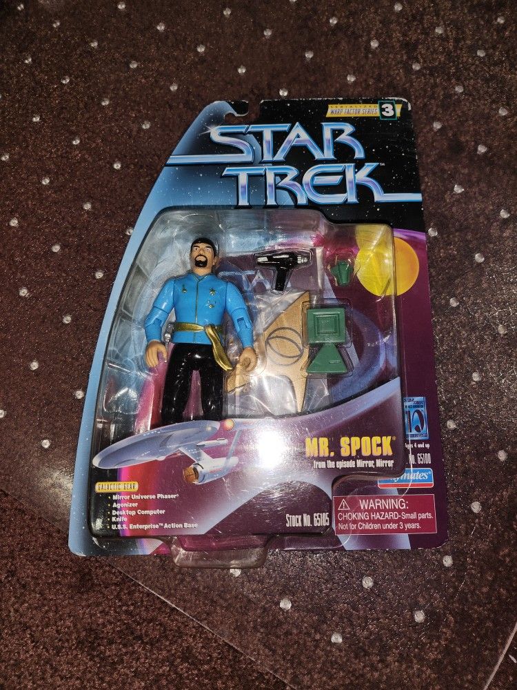 Star Trek Playmates Figures, Mr Spock From The Episode Mirror, Mirror